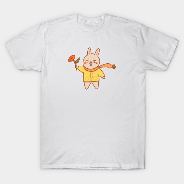 Flower Bunny T-Shirt by krowsunn